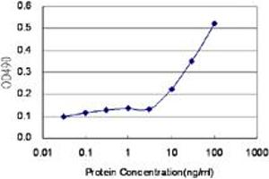 Sandwich ELISA detection sensitivity ranging from 3 ng/mL to 100 ng/mL. (PAX6 (Human) Matched Antibody Pair)