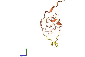 AlphaFold protein structure predicition of Human Recombinant KRTAP3-3 Protein, UniprotID Q9BYR6