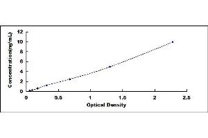 Typical standard curve (Oncostatin M Receptor ELISA Kit)