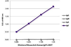 ELISA image for Mouse anti-Human IgE (Fc Region) antibody (Biotin) (ABIN135676)