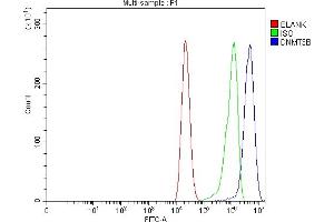 Flow Cytometry analysis of CACO-2 cells using anti-DNMT3B antibody (ABIN7601041).