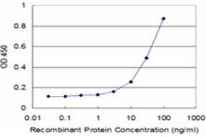Detection limit for recombinant GST tagged HOXC5 is approximately 3ng/ml as a capture antibody. (Homeobox C5 antibody  (AA 1-68))