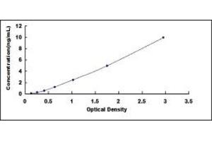 Typical standard curve (Huntingtin ELISA Kit)