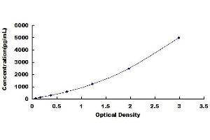 Typical standard curve (Urocortin 2 ELISA Kit)