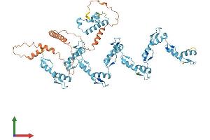 AlphaFold protein structure predicition of Human Recombinant ZNF728 Protein, UniprotID P0DKX0 (ZNF728 Protein (AA 1-622) (His tag))