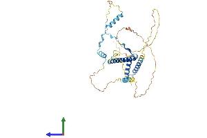 AlphaFold protein structure predicition of Mouse Recombinant Polr2m Protein, UniprotID Q6P6I6