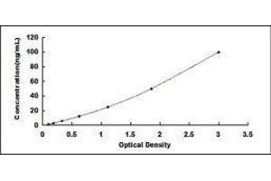 Typical standard curve (Sonic Hedgehog ELISA Kit)