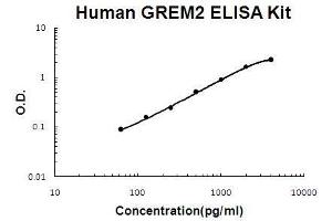 Human GREM2 PicoKine ELISA Kit standard curve