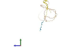 AlphaFold protein structure predicition of Human Recombinant VCX Protein, UniprotID Q9H320 (VCX Protein (AA 1-206) (His tag))