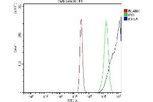 Flow Cytometry analysis of K562 cells using anti-KIF5A antibody (ABIN7601527). (KIF5A antibody  (AA 374-1032))