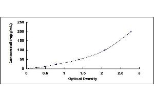 Typical standard curve (Cathepsin G ELISA Kit)