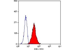 Staining of human peripheral blood granulocytes with MOUSE ANTI HUMAN CD10:FITC (ABIN119106). (MME antibody  (FITC))